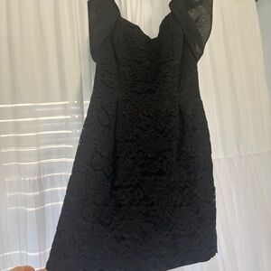 Vintage 80’s Black Lace Dress by Midnight Glo Petites